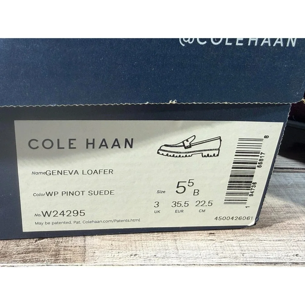 Cole Haan Geneva Loafer Women Shoes Pinot Suded W24295 Size 5.5‎ Brown